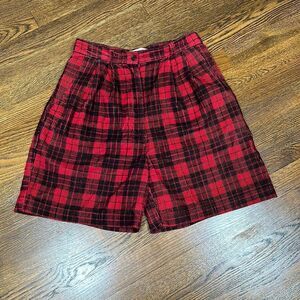 Vintage David Hollis Buffalo Plaid Corduroy Shorts- Size 8P
